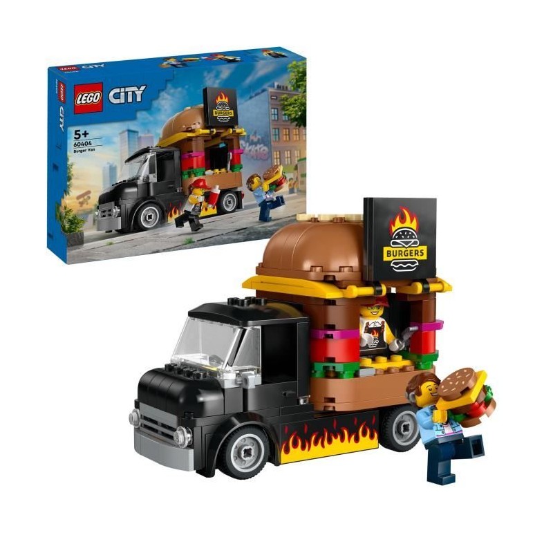 LEGO 60404 City Le Food-truck de Burgers, Jouet de Camionnette, Jeu Im LEGO 60404 City Le Food-truck de Burgers, Jouet de Camionnette, Jeu Im