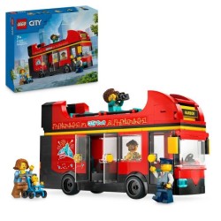LEGO City 60407 Le bus rouge a deux étages, bus jouet, véhicule pour