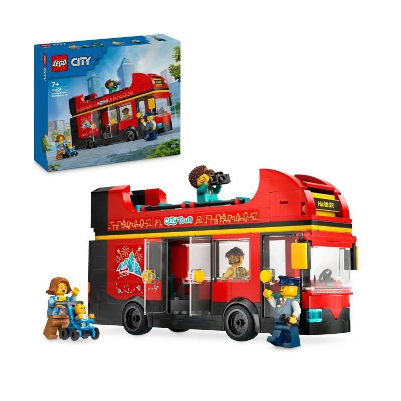 LEGO City 60407 Le bus rouge a deux étages, bus jouet, véhicule pour LEGO City 60407 Le bus rouge a deux étages, bus jouet, véhicule pour