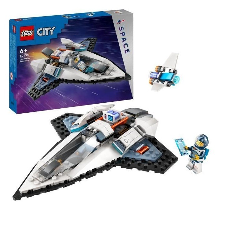 LEGO 60430 City Le Vaisseau Interstellaire, Jouet sur l'Espace, Cadeau Enfants Des 6 Ans, Jeu Créatif avec Minifigurines
