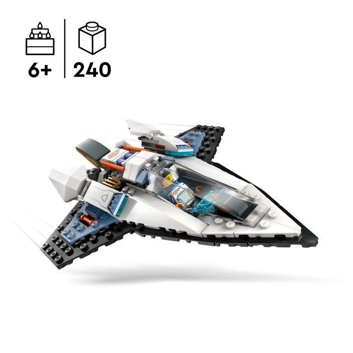 LEGO 60430 City Le Vaisseau Interstellaire, Jouet sur l'Espace, Cadeau Enfants Des 6 Ans, Jeu Créatif avec Minifigurines