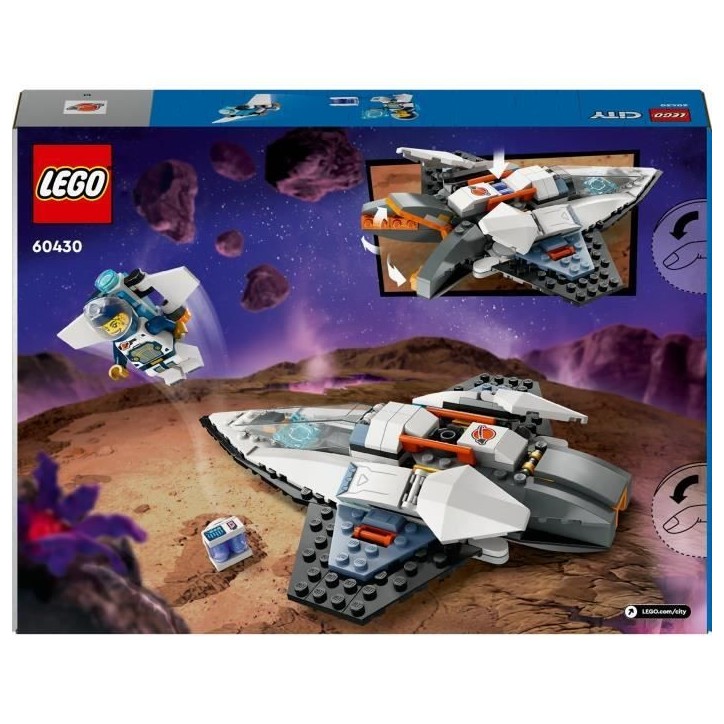 LEGO 60430 City Le Vaisseau Interstellaire, Jouet sur l'Espace, Cadeau Enfants Des 6 Ans, Jeu Créatif avec Minifigurines