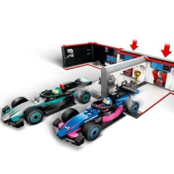LEGO City 60444 Garage de F1 et voitures Mercedes-AMG et Alpine Jeu po