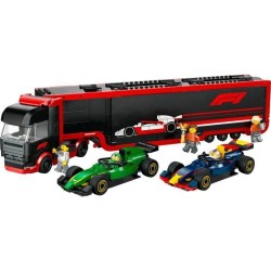 LEGO City 60445 Camion de F1 avec voitures de F1 RB20 et AMR24 - Jeu p