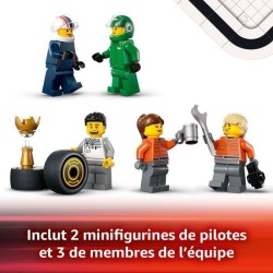 LEGO City 60445 Camion de F1 avec voitures de F1 RB20 et AMR24 - Jeu p
