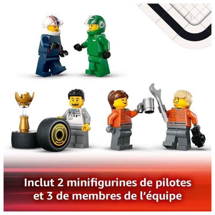 LEGO City 60445 Camion de F1 avec voitures de F1 RB20 et AMR24 - Jeu pour garçon des 8 ans