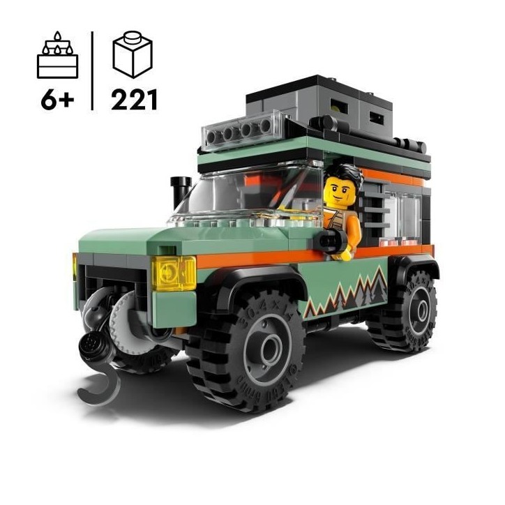 LEGO City 60447 Le camion 4x4 tout-terrain - Jeu de construction pour garçon des 6 ans LEGO City 60447 Le camion 4x4 tout-terrain - Jeu de construction pour garçon des 6 ans