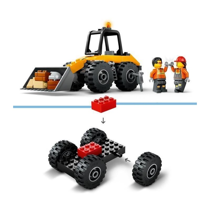 LEGO City 60450 La chargeuse de chantier jaune - Jeu de construction p LEGO City 60450 La chargeuse de chantier jaune - Jeu de construction p