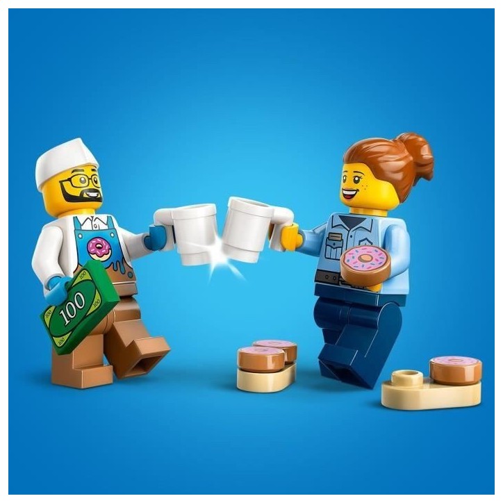 LEGO City 60452 Le food-truck de donuts - Jouet de construction pour garçon des 5 ans