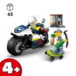 LEGO City 60455 La Course-Poursuite en Moto de Police - Jeu de constru