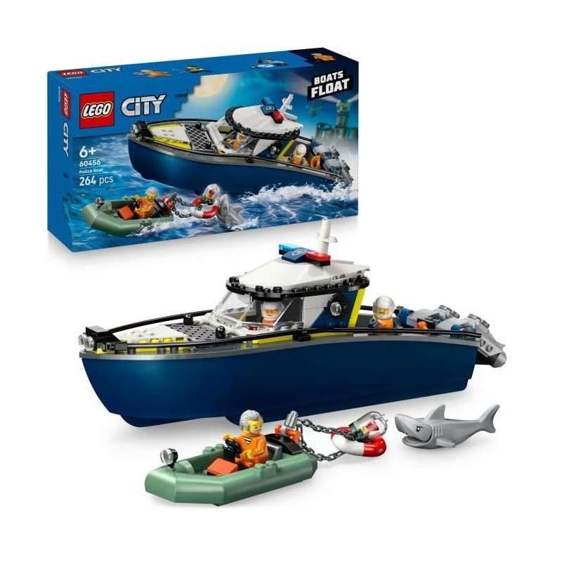 LEGO City 60456 La Course-Poursuite en Bateau de Police - Jouet pour G LEGO City 60456 La Course-Poursuite en Bateau de Police - Jouet pour G