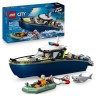 LEGO City 60456 La Course-Poursuite en Bateau de Police - Jouet pour G