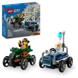 LEGO City 60459 Pack de bolides de course : avion contre lit d'hôpita