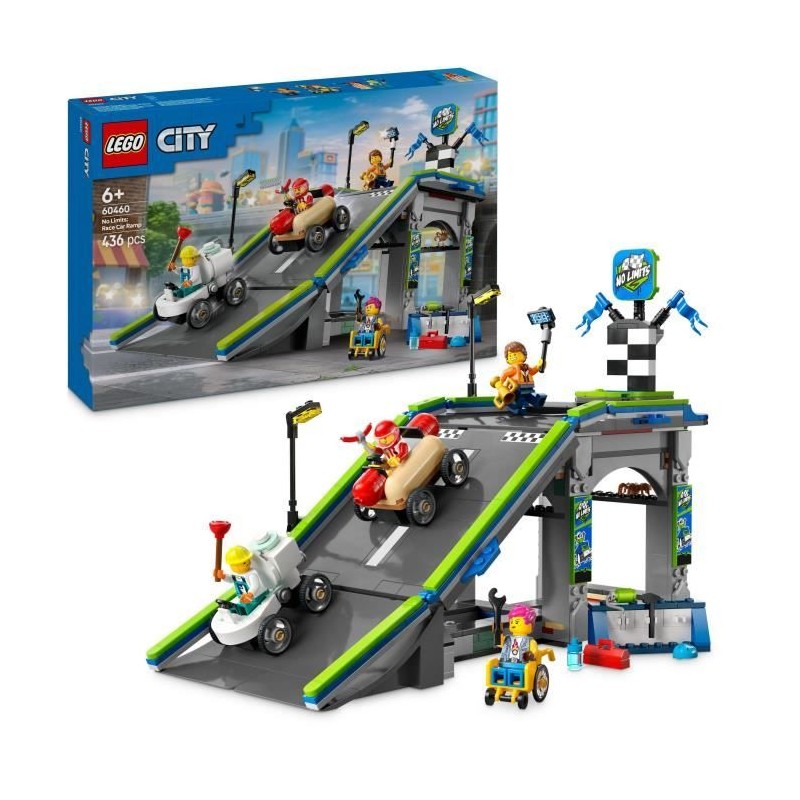 LEGO City 60460 Zéro limite : rampe pour bolides de course - Jeu de c