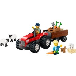 LEGO City 60461 Tracteur agricole rouge avec remorque et moutons - Jeu
