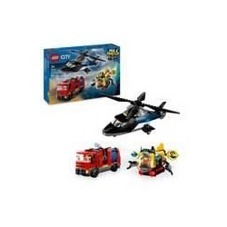 LEGO City 60462 Hélicoptere, camion de pompiers et sous marin modulab