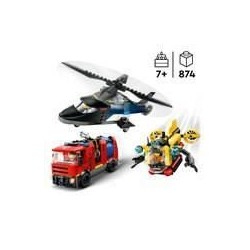 LEGO City 60462 Hélicoptere, camion de pompiers et sous marin modulab