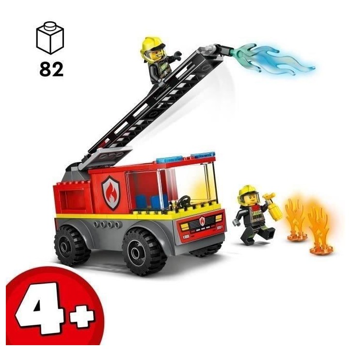 LEGO City 60463 Camion de pompiers avec échelle - Jeu de construction - Enfants des 4 ans