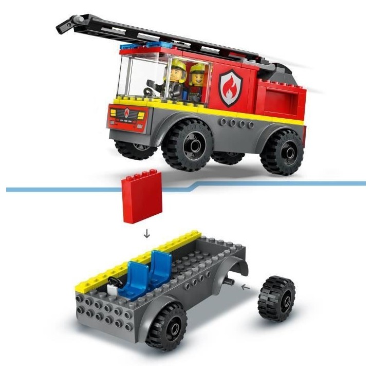 LEGO City 60463 Camion de pompiers avec échelle - Jeu de construction - Enfants des 4 ans