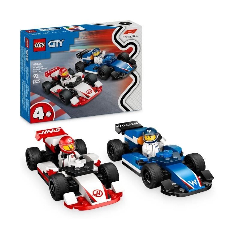 LEGO City 60464 Voitures de course de F1 Williams Racing et Haas F1 -