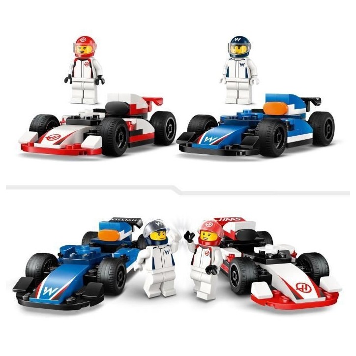 LEGO City 60464 Voitures de course de F1 Williams Racing et Haas F1 - Jouet des 4 ans