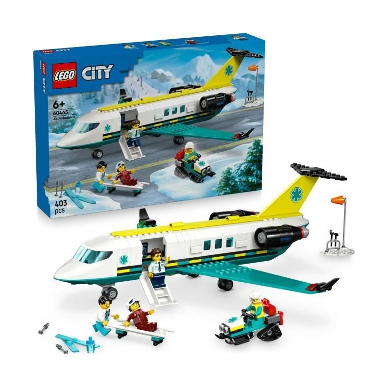 LEGO City 60465 L'Ambulance de Secours Aérienne - Jeu de Construction LEGO City 60465 L'Ambulance de Secours Aérienne - Jeu de Construction