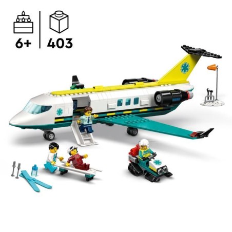 LEGO City 60465 L'Ambulance de Secours Aérienne - Jeu de Construction Garçon des 6 ans
