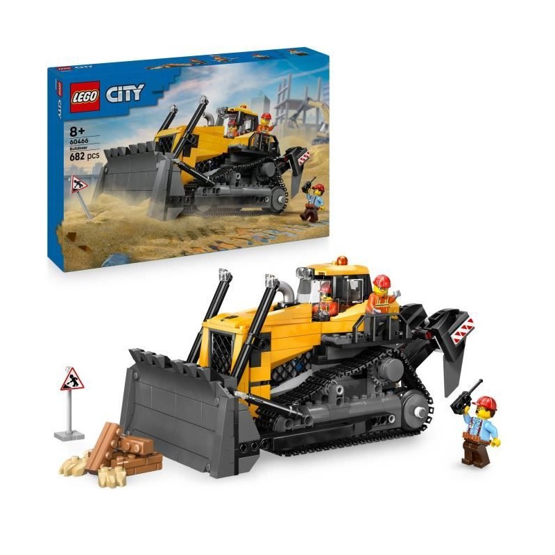 LEGO City 60466 Le Bulldozer Jaune - Jeu de construction des 8 ans LEGO City 60466 Le Bulldozer Jaune - Jeu de construction des 8 ans