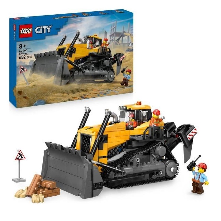LEGO City 60466 Le Bulldozer Jaune - Jeu de construction des 8 ans LEGO City 60466 Le Bulldozer Jaune - Jeu de construction des 8 ans