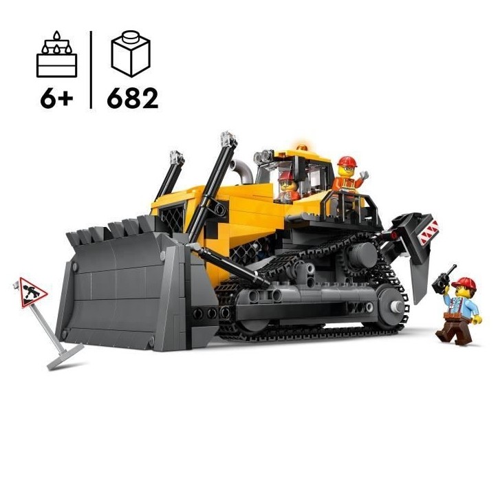 LEGO City 60466 Le Bulldozer Jaune - Jeu de construction des 8 ans LEGO City 60466 Le Bulldozer Jaune - Jeu de construction des 8 ans