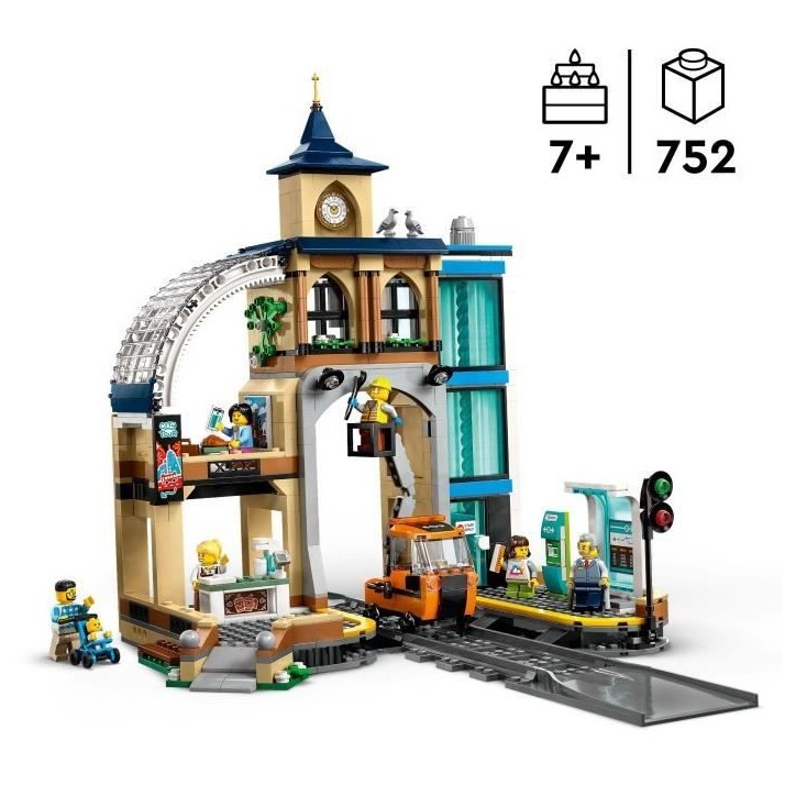 LEGO City 60469 La Gare Centrale - Jeu de Construction pour enfant des 7 ans LEGO City 60469 La Gare Centrale - Jeu de Construction pour enfant des 7 ans