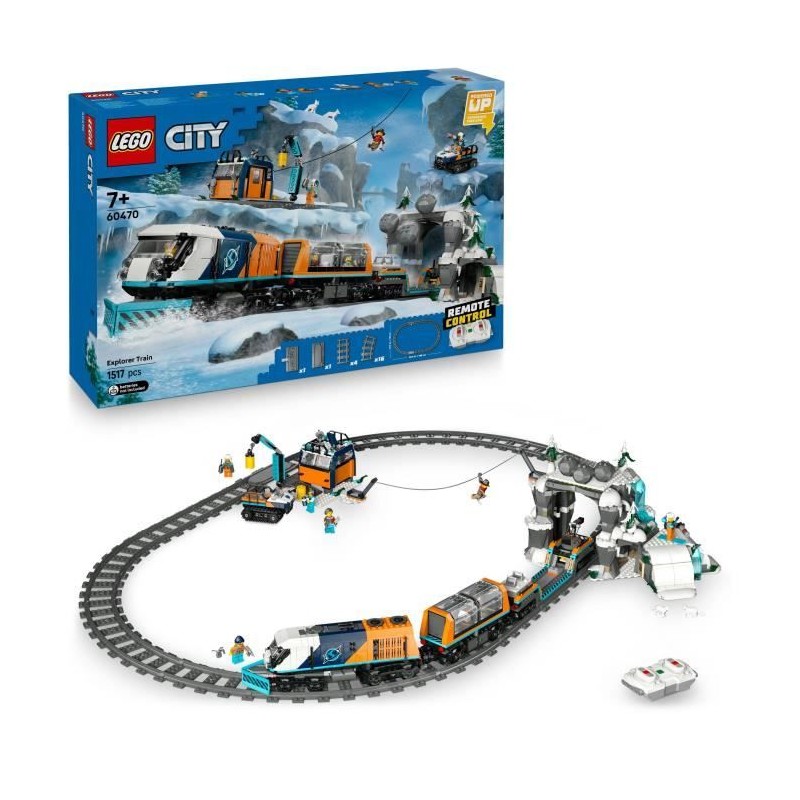 LEGO City 60470 Le Train Express des Explorateurs en Arctique - Jeu po LEGO City 60470 Le Train Express des Explorateurs en Arctique - Jeu po