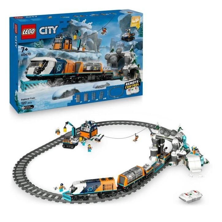 LEGO City 60470 Le Train Express des Explorateurs en Arctique - Jeu pour Garçon des 7 ans LEGO City 60470 Le Train Express des Explorateurs en Arctique - Jeu pour Garçon des 7 ans