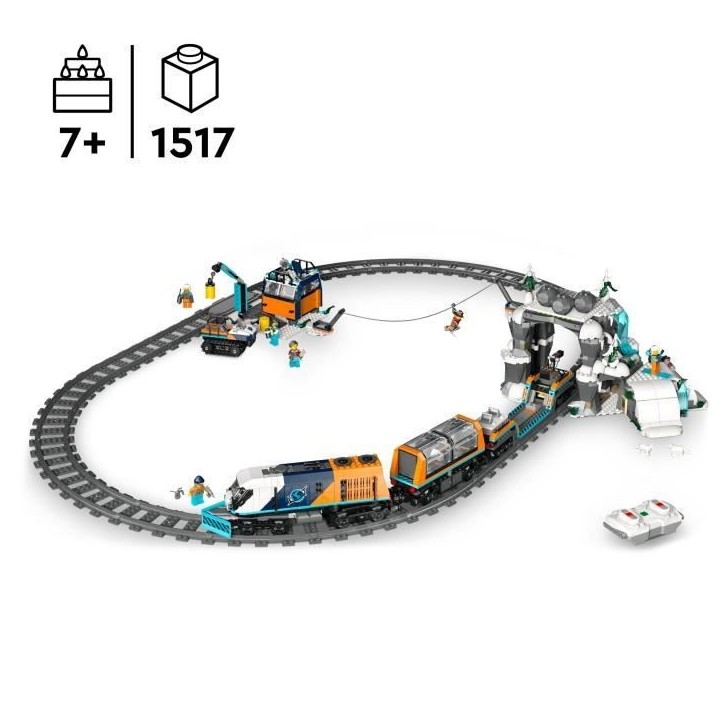 LEGO City 60470 Le Train Express des Explorateurs en Arctique - Jeu pour Garçon des 7 ans LEGO City 60470 Le Train Express des Explorateurs en Arctique - Jeu pour Garçon des 7 ans