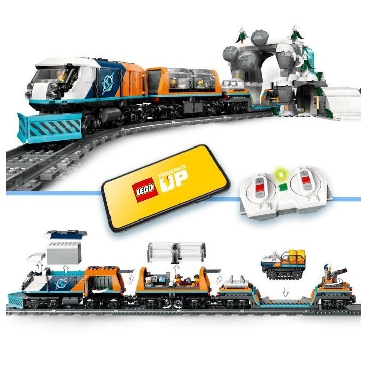 LEGO City 60470 Le Train Express des Explorateurs en Arctique - Jeu pour Garçon des 7 ans LEGO City 60470 Le Train Express des Explorateurs en Arctique - Jeu pour Garçon des 7 ans