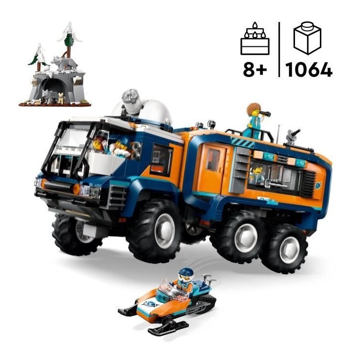 LEGO City 60471 Le Camion Scientifique des Explorateurs en Arctique - Jeu Garçon des 8 ans LEGO City 60471 Le Camion Scientifique des Explorateurs en Arctique - Jeu Garçon des 8 ans