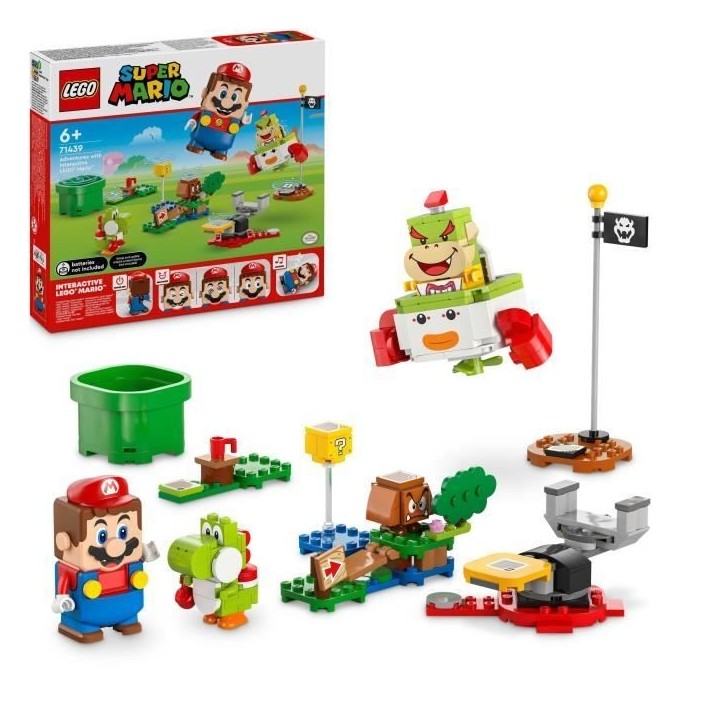 LEGO Super Mario 71439 Les Aventures de LEGO Mario Interactif - Set véhicule et Yoshi