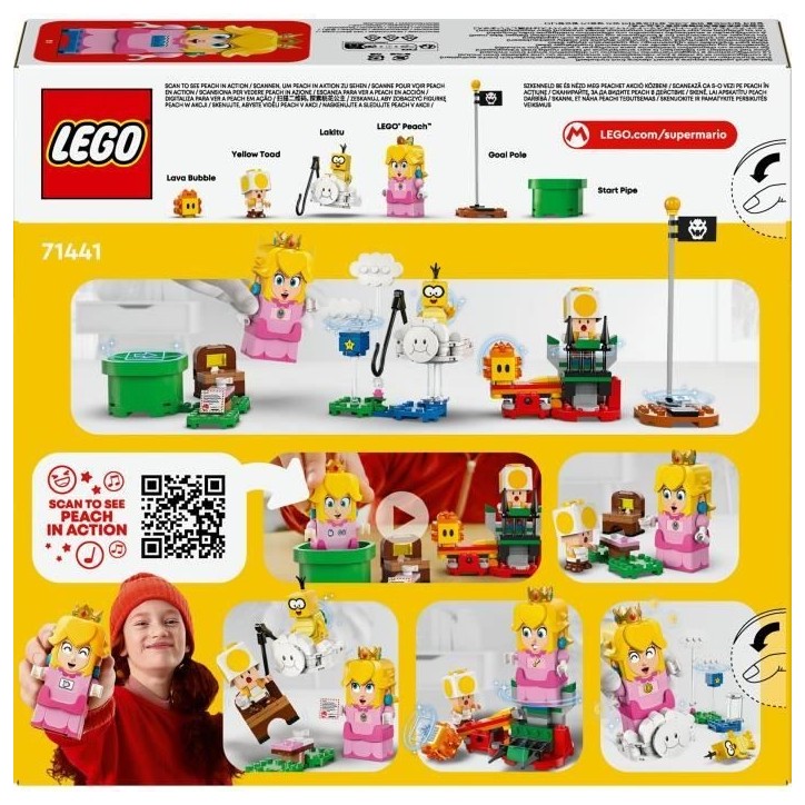 LEGO Super Mario 71441 Les Aventures de LEGO Peach interactive - Jouet de princesse
