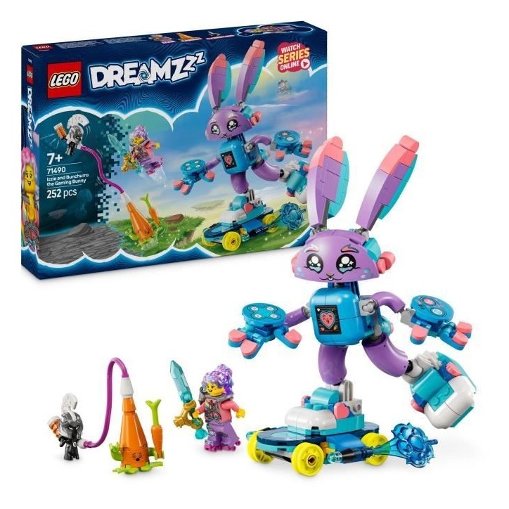 LEGO DREAMZzz 71490 Izzie et Bunchurro le lapin Gamer - Jouet de construction 3-en-1