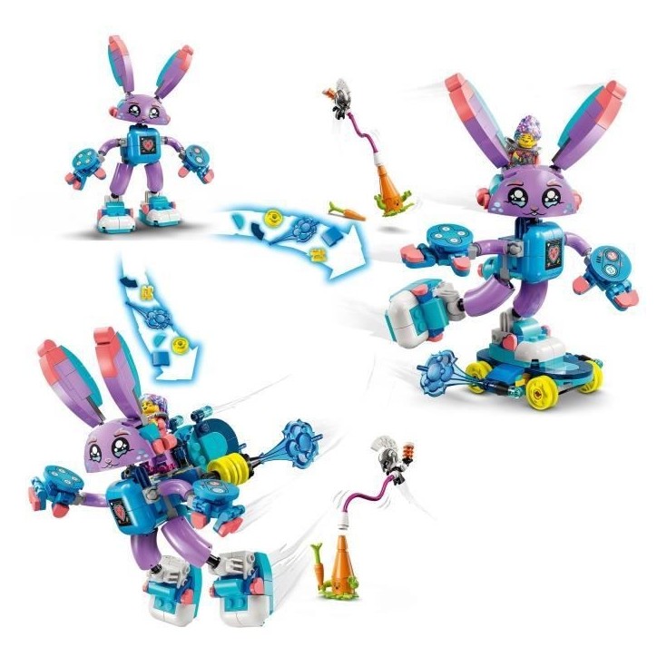 LEGO DREAMZzz 71490 Izzie et Bunchurro le lapin Gamer - Jouet de construction 3-en-1