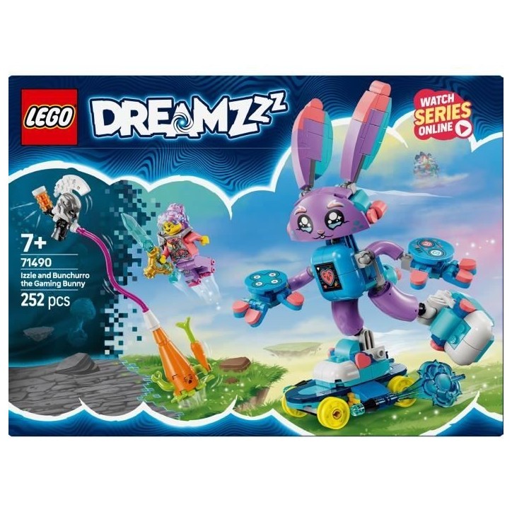 LEGO DREAMZzz 71490 Izzie et Bunchurro le lapin Gamer - Jouet de construction 3-en-1