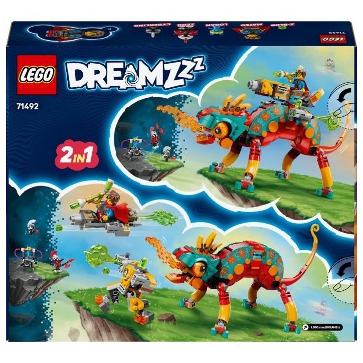 LEGO Dreamzzz 71492 Le Caméléon Cracheur De Feu De Mateo - Jeu Garçon 7 Ans - Idée Cadeau