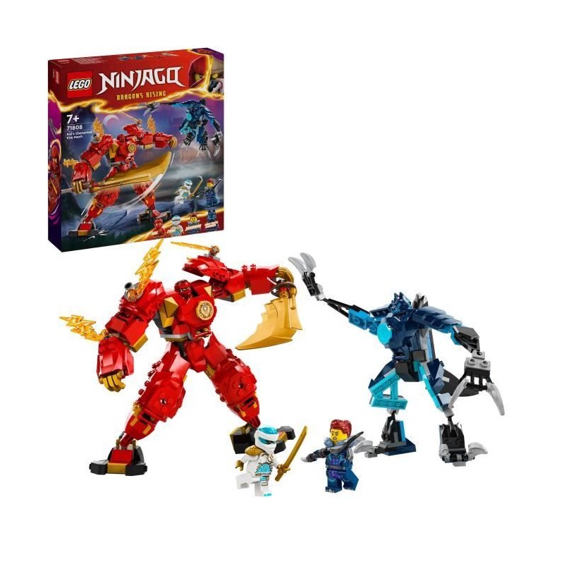 LEGO 71808 NINJAGO Le Robot Élémentaire du Feu de Kai, Jouet Ninja a LEGO 71808 NINJAGO Le Robot Élémentaire du Feu de Kai, Jouet Ninja a