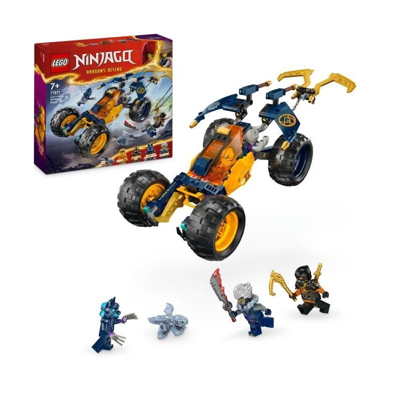 LEGO NINJAGO 71811 Le Buggy Tout-Terrain Ninja d'Arin, Set avec Dragon