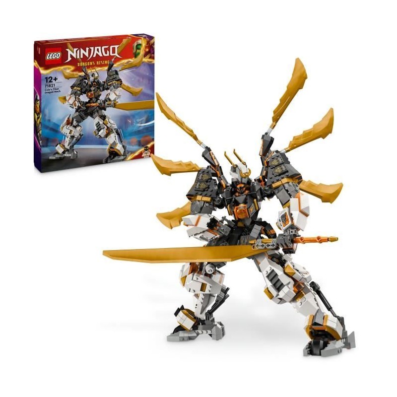 LEGO NINJAGO 71821 Le dragon Titan de Cole - Jouet d'aventure et robot