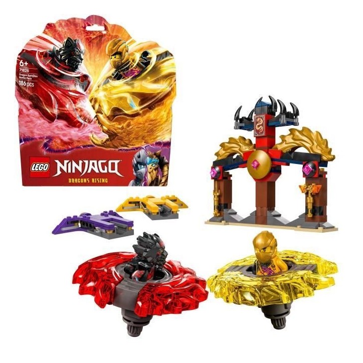 LEGO NINJAGO 71826 Pack de combat Spinjitzu du dragon - Jeu de construction des 6 ans LEGO NINJAGO 71826 Pack de combat Spinjitzu du dragon - Jeu de construction des 6 ans