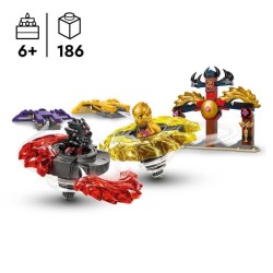 LEGO NINJAGO 71826 Pack de combat Spinjitzu du dragon - Jeu de constru