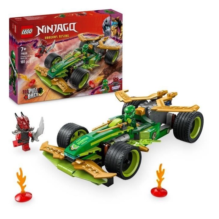 LEGO NINJAGO 71828 La voiture de course a rétrofriction de Lloyd - Jouet de construction LEGO NINJAGO 71828 La voiture de course a rétrofriction de Lloyd - Jouet de construction