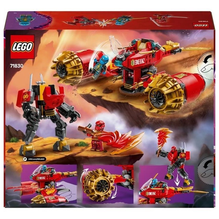 LEGO NINJAGO 71830 La moto tempete du robot de Kai - Jouet de construction pour garçon LEGO NINJAGO 71830 La moto tempete du robot de Kai - Jouet de construction pour garçon