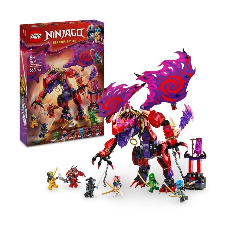 LEGO NINJAGO 71832 Croc-de-tonnerre : le dragon du chaos - Jeu de cons LEGO NINJAGO 71832 Croc-de-tonnerre : le dragon du chaos - Jeu de cons